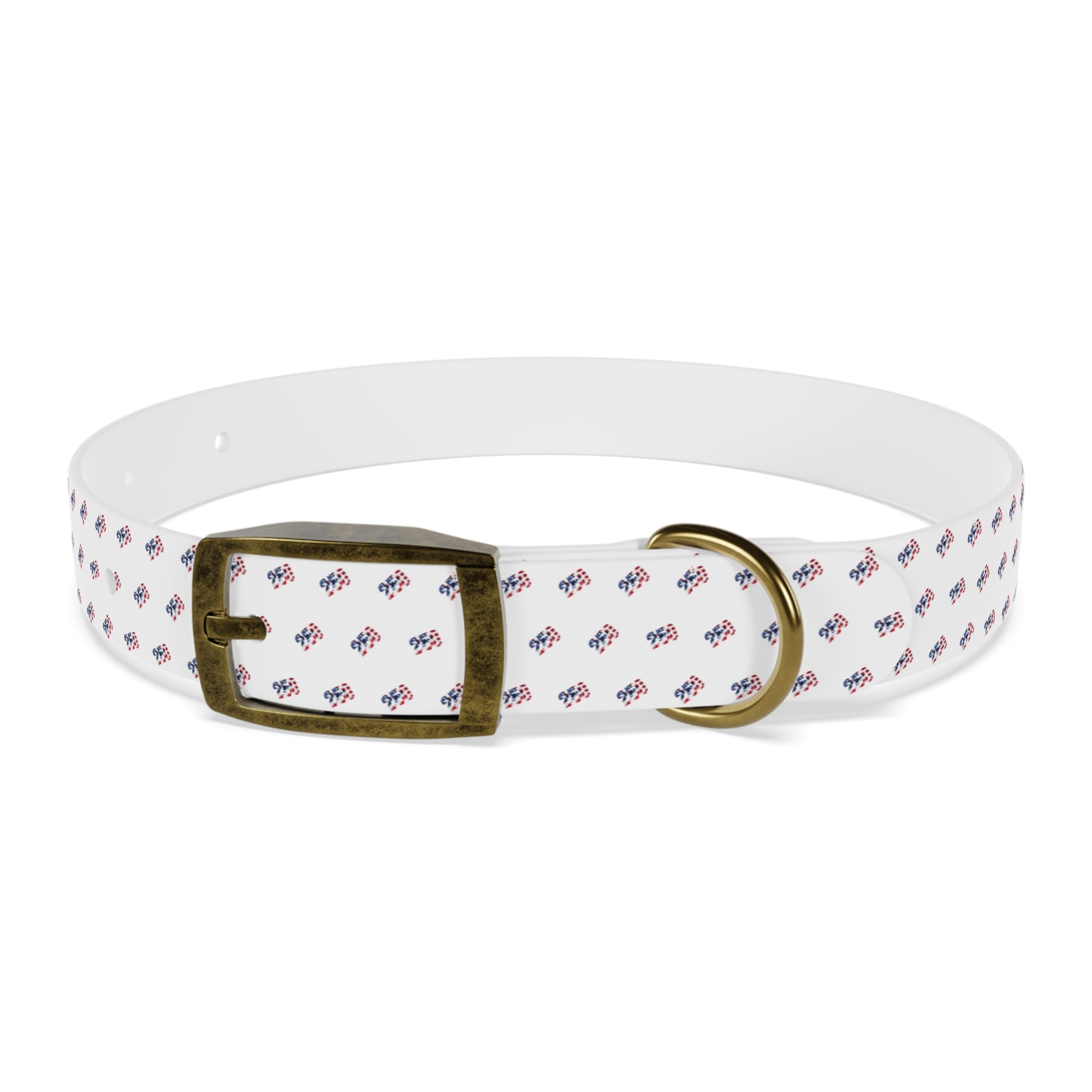 American Flag Paw Print Dog Collar — Patriotic Dog Collar, Semiquincentennial Pet Accessory