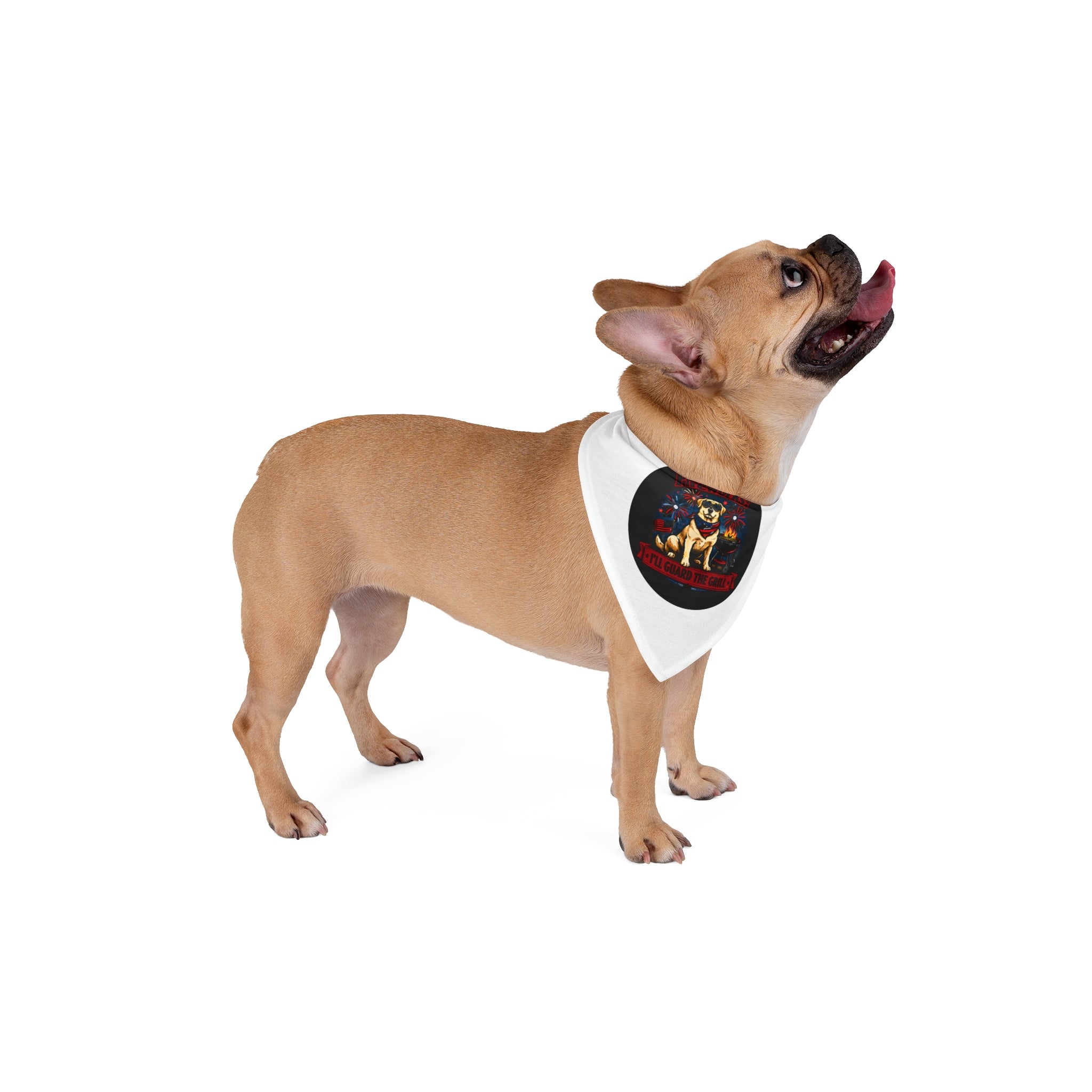 Patriotic Dog Bandana — "I’ll Guard the Grill" Fourth of July Pet Bandana