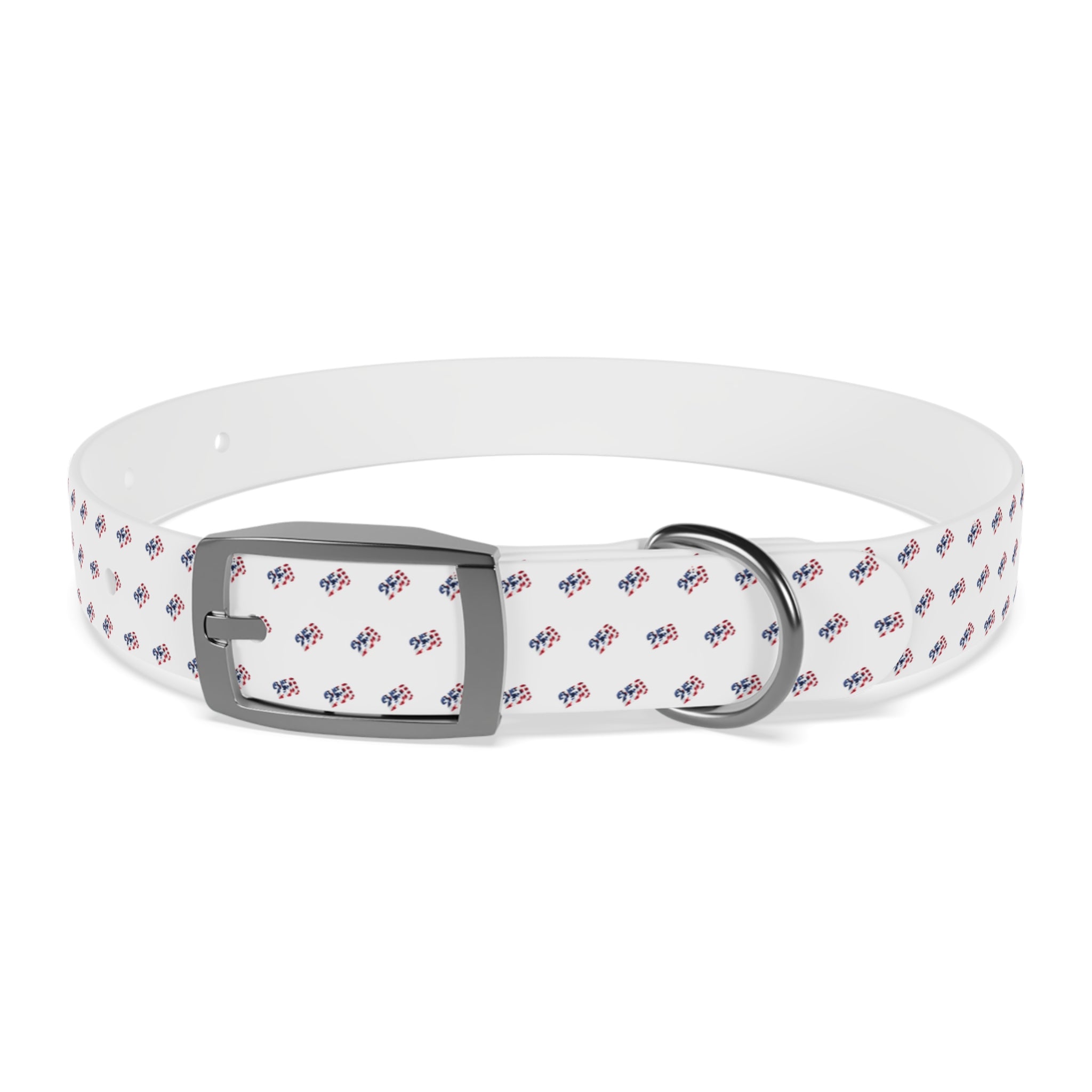 American Flag Paw Print Dog Collar — Patriotic Dog Collar, Semiquincentennial Pet Accessory