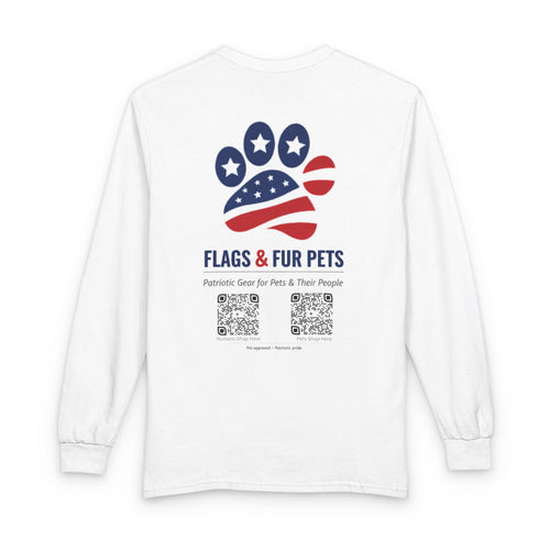 Flags & Fur Pets Long Sleeve Tee — Patriotic Pet Lover Shirt