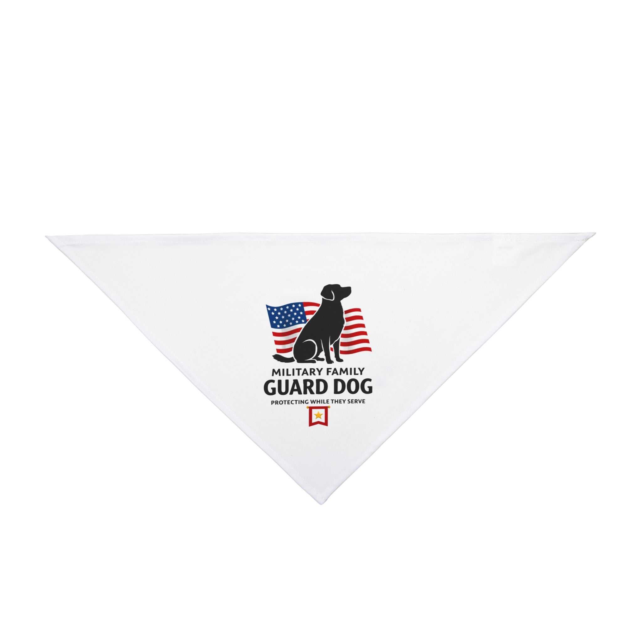 Guard Dog Pet Bandana – Military Family Design with American Flag
